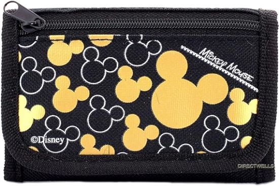 Picture of Disney Mickey Mouse Black Gold Trifold Wallet