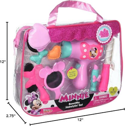 Picture of Minnie Mouse Bowriffic 8 Pcs Hairstyling Toy Set With Insert Card & Tote