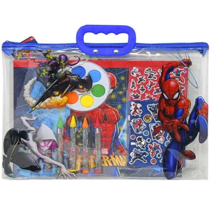 Picture of Spiderman Art Activity Stationery Gift Set in Zipper Tote Bag