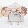 Picture of Disney Minnie Mouse Sequin Rose Gold Mouse Ears Bow Headband