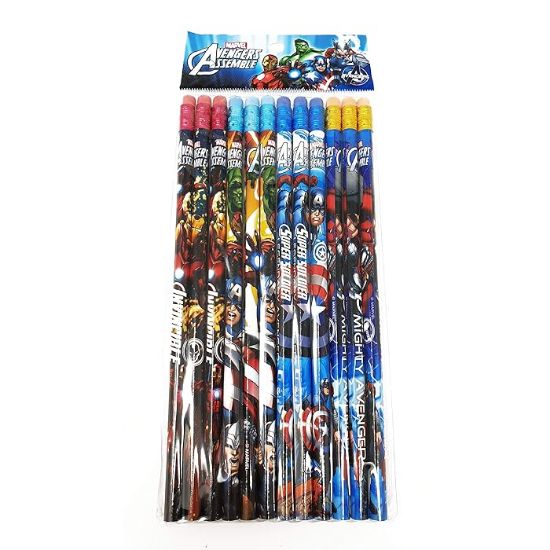 Picture of Marvel Avengers Wood Pencils 12 Count Pack - Wholesale