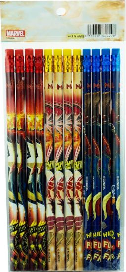 Picture of Marvel Captain Marvel Wood Pencils 12 Count Pack - Wholesale