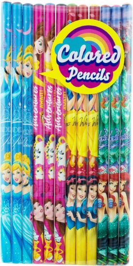 Picture of Disney Princess Wood Colored Pencils 12 Count Pack - Wholesale