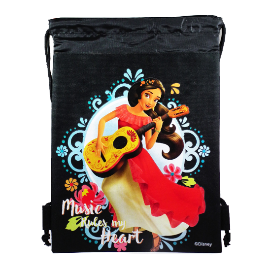 Picture of Disney Elena of Avalor Drawstring Backpack Black - Wholesale