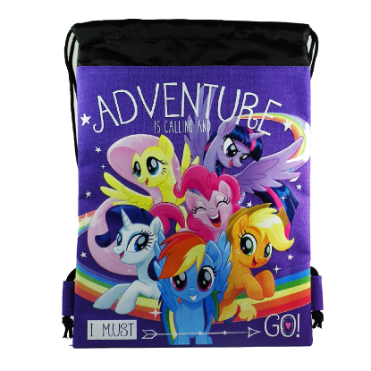 Picture of My Little Pony Drawstring Kids Backpack Purple - Wholesale