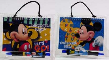 Picture of Disney Mickey Mouse Blue Autograph Book with Retractable Pen - Wholesale