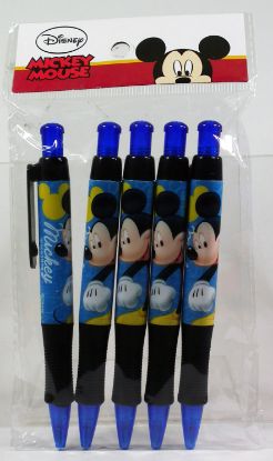 Picture of Disney Mickey Mouse Retractable Ball Pen 5Pc Pack - Wholesale