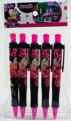 Picture of Disney Minnie Mouse Retractable Ball Pen 5Pc Pack - Wholesale