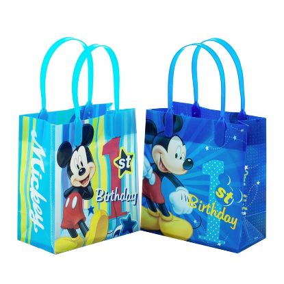 Picture of Disney Mickey Mouse 1st Birthday Authentic Licensed Reusable Small Goodie Bag 6 Inch