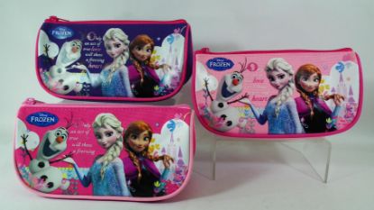 Picture of Disney Frozen Anna Elsa and Olaf Character Single Zipper Triangle Pencil Pouch