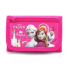 Picture of Disney Frozen Elsa Anna and Olaf Character Light Blue And Hot Pink Trifold Wallet