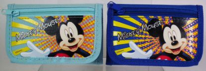 Picture of Disney Mickey Mouse Canvas Pink Trifold Wallet Blue And Cyan