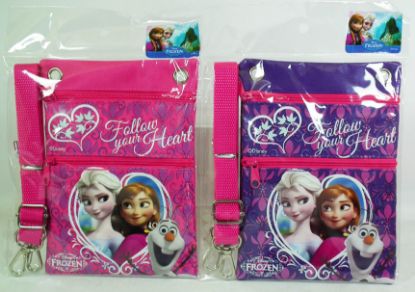 Picture of Disney Frozen Anna Elsa And Olaf Small Cross-Body Bag Passport Bag With Lanyard