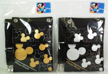 Picture of Disney Mickey Mouse Gold And Black Small Cross-Body Bag Passport Bag With Lanyard