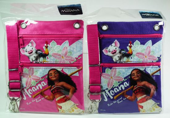 Picture of Disney Moana Small Cross-Body Bag Passport Bag With Lanyard Pink And Purple - Wholesale