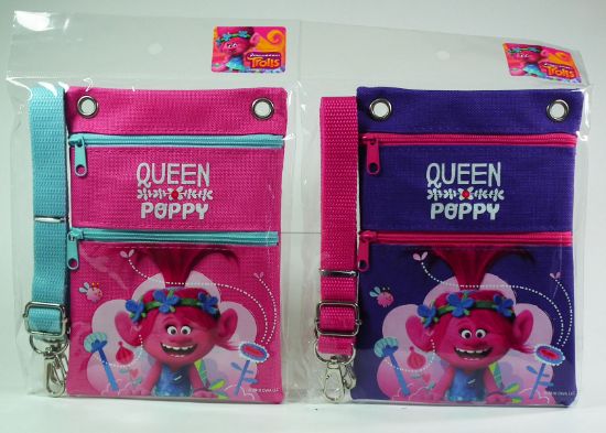 Picture of Trolls Queen Poppy Cross-Body Bag Passport Bag With Lanyard - Wholesale