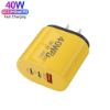 Picture of USA Angel 3 Ports 40W USB Fast Charging With Dual PD 20W USB C Ports QC 3.0 Wall Charger