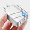 Picture of USA Angel Dual USB Port PD02 20W Phone Charger Type-C 3A QC3.0 Fast Charging