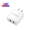 Picture of USA Angel TE-210 Dual QC 3.0 Type-A 36W 3A Home Charger - Wholesale