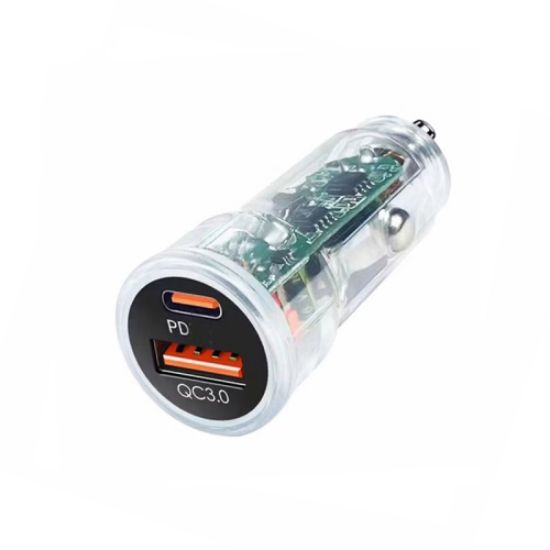 Picture of USA Angel TE-P24 PD 20W And QC 18W Transparent Car Charger