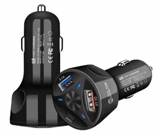 Picture of USA Angel TE-093PD PD And QC 3 Ports USB Car Charger 