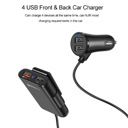 Picture of USA Angel 8A-4U 4 in One 8A QC3.0 USB Fast Mobile Phone Car Charger 