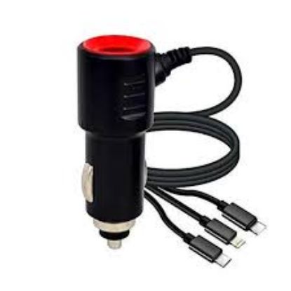 Picture of USA Angel YY-D03 Car Charger with Cable 3 in One 10W 