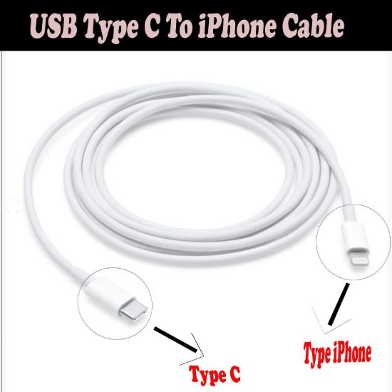 Picture of USA Angel ZD-8017 Apple 8-14 USB-C to Lightning Cable Type C/PD 20W Fast Charging 1 Meter