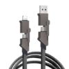 Picture of USA Angel MTW-B2M41 Black 2M Long 4 IN 1 Flat Braided Cable