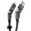 Picture of USA Angel MTW-B2M41 Black 2M Long 4 IN 1 Flat Braided Cable