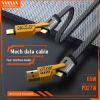 Picture of USA Angel MTW-Y1M41 Yellow 1M Long 2 TO 2 Flat Braided Cable